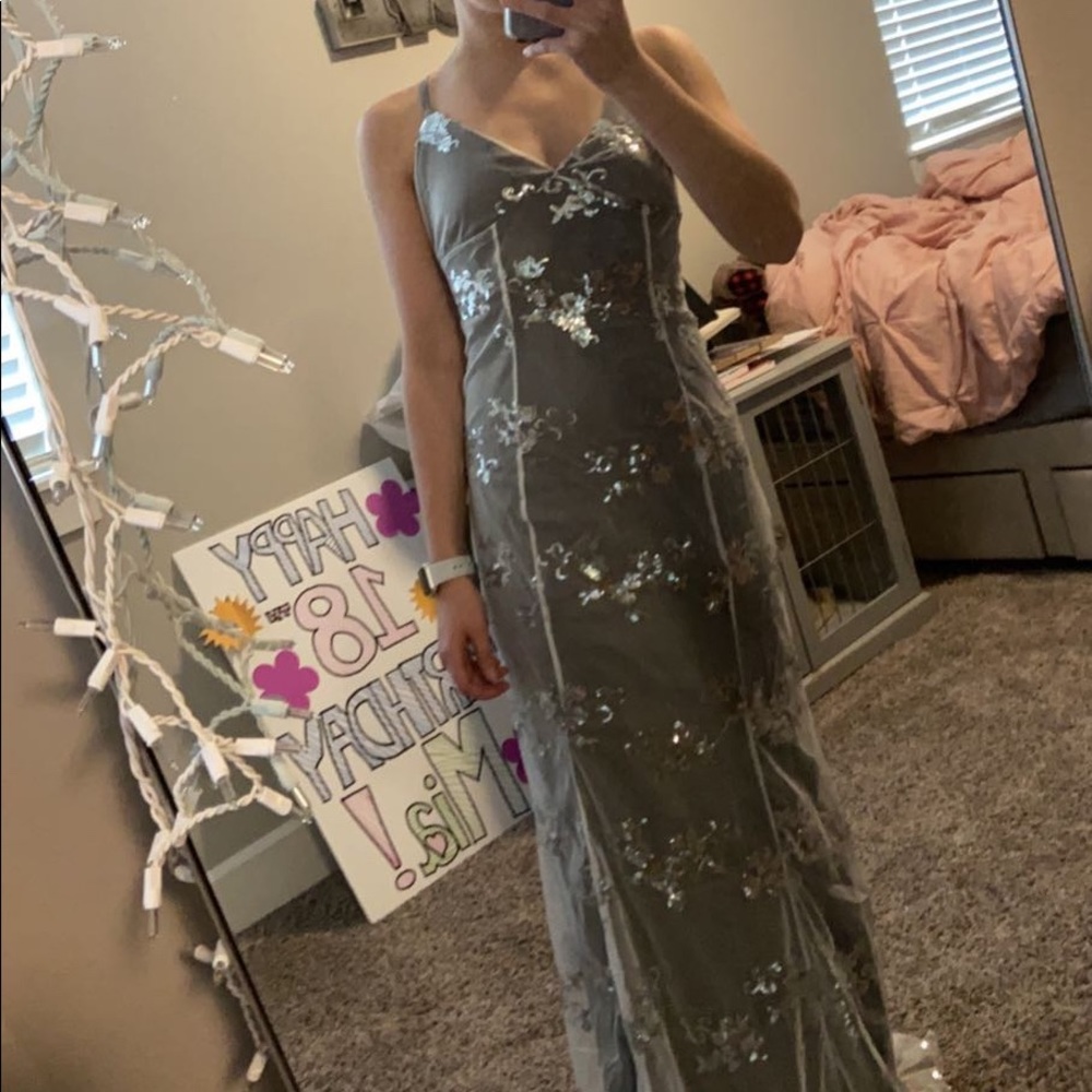 Silver Prom dress